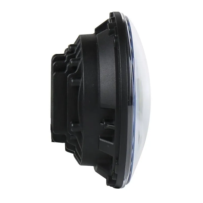 2x 7" LED Headlights | DC 12V | 6000K-6500K | 50W | Cree Lamp Beads | Jeep Wrangler / Harley | App & Bluetooth Control | Black