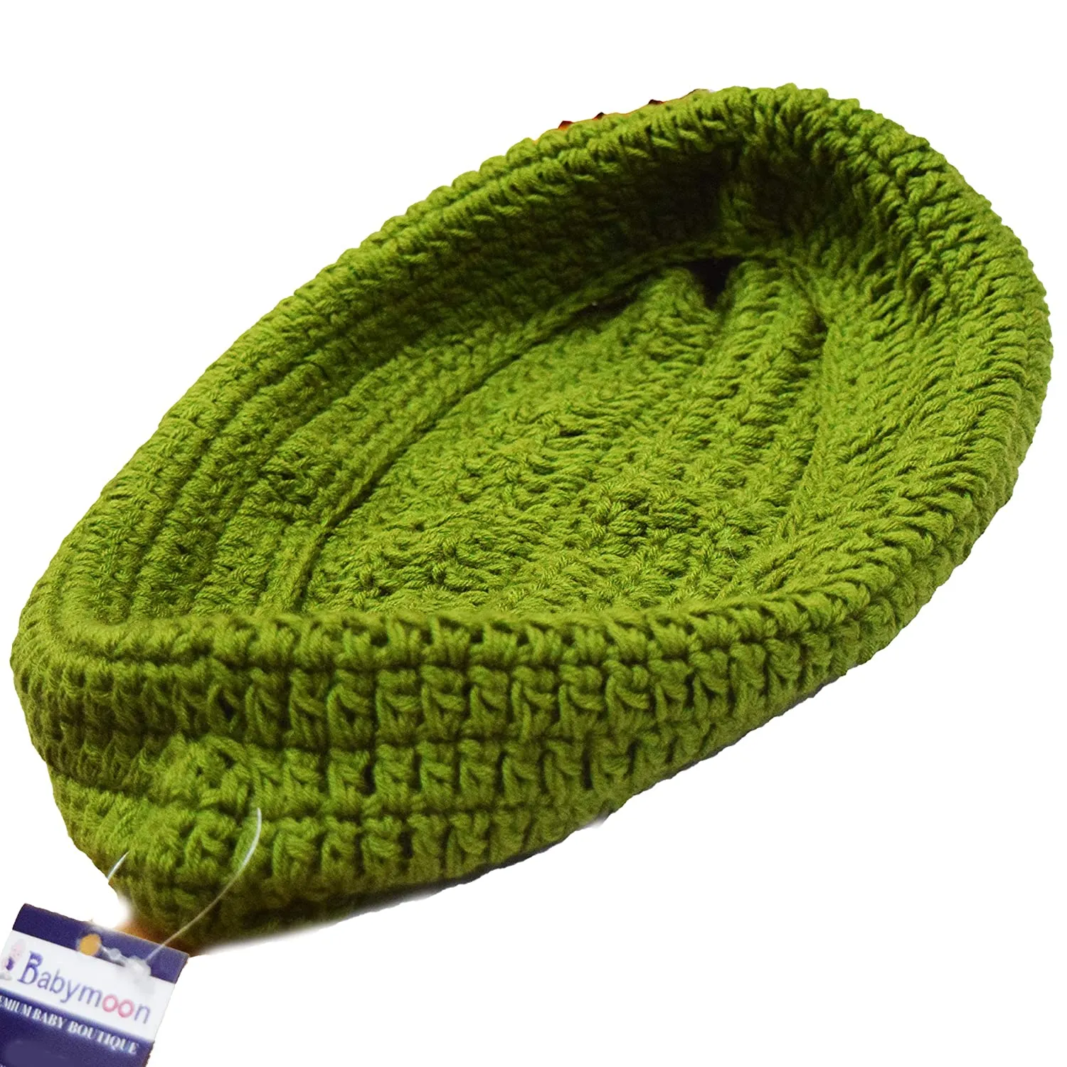 Babymoon Pods Cocoon Nest Newborn Photography Crochet Outfit Costume - Green