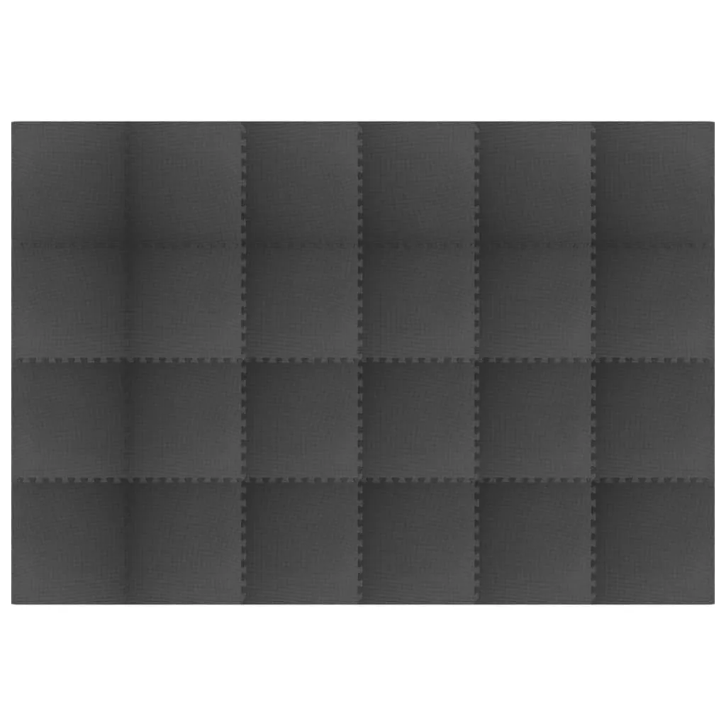 Black Foam Floor Mats for Kids Play Areas and Home Gyms