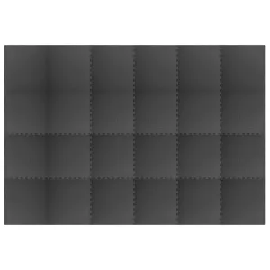 Black Foam Floor Mats for Kids Play Areas and Home Gyms