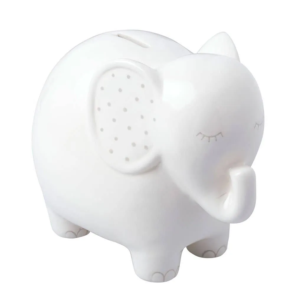Ceramic Elephant Money Bank by Pearhead