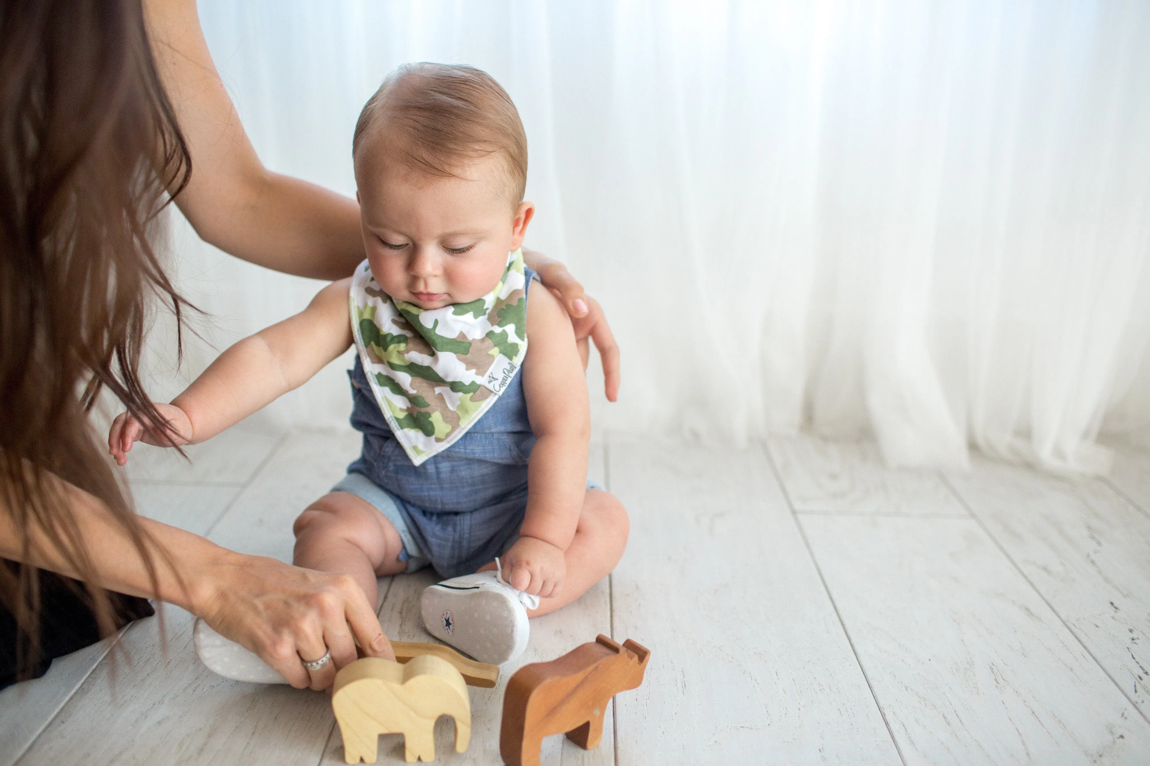 Copper Pearl Baby Bandana Bibs | Safari