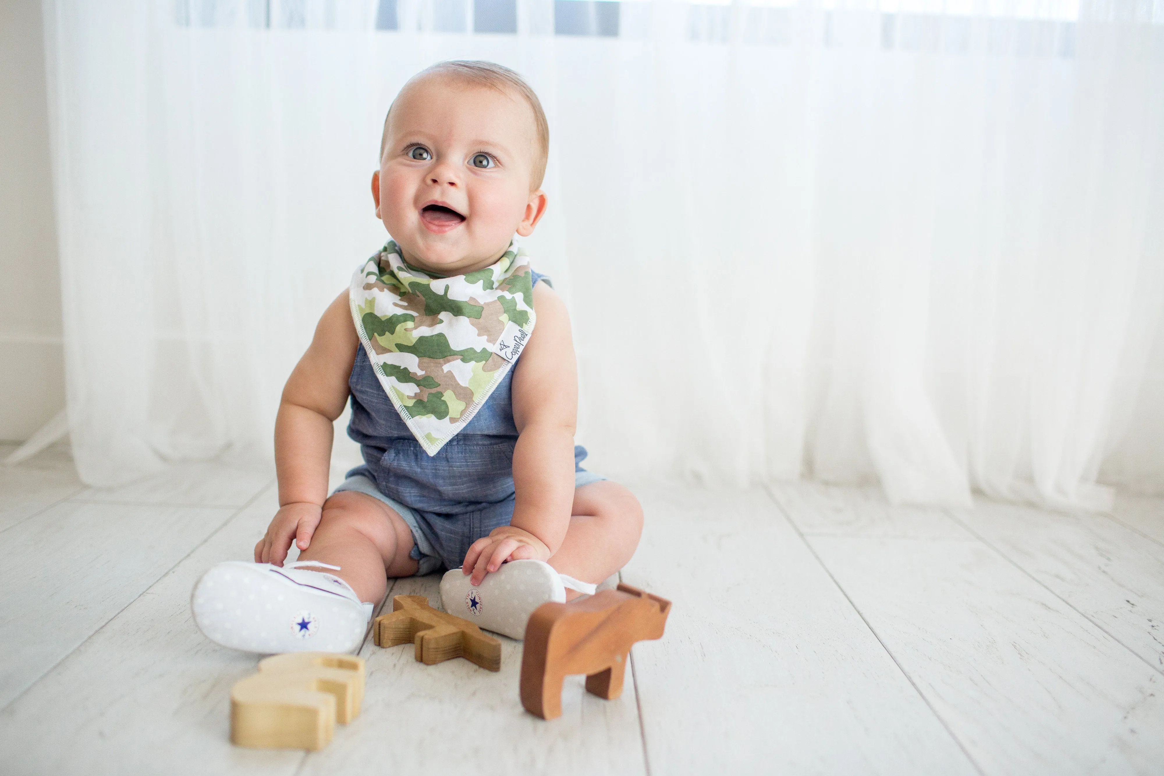 Copper Pearl Baby Bandana Bibs | Safari