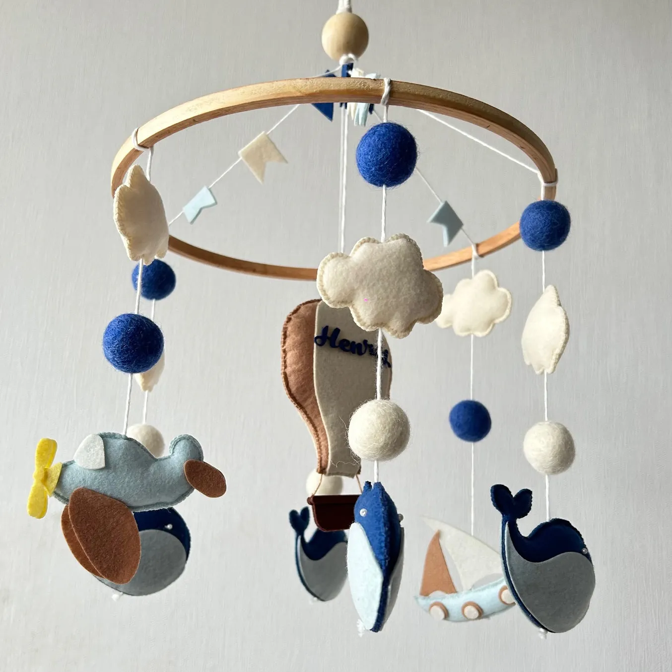Cot / Crib Mobile - Seaside Skies