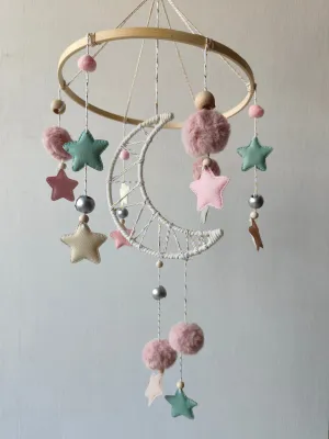 Cot / Crib Mobile - Starry Moon