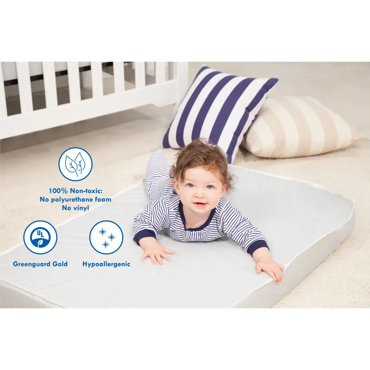 DaVinci Deluxe Coil Dual-Sided Crib & Toddler Mattress 100% Non-Toxic & Dual Sided Firmness