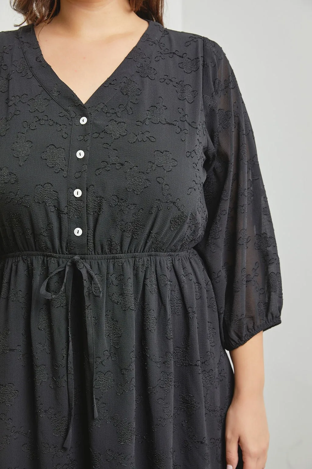 Evelynn Dress in Black- Misses & Plus (S-M, 1X, 3X)