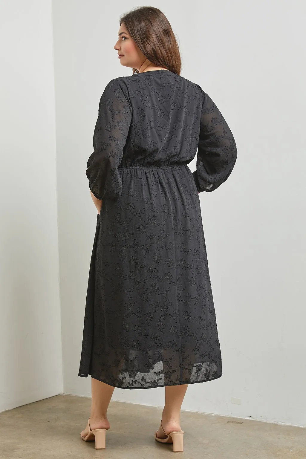 Evelynn Dress in Black- Misses & Plus (S-M, 1X, 3X)