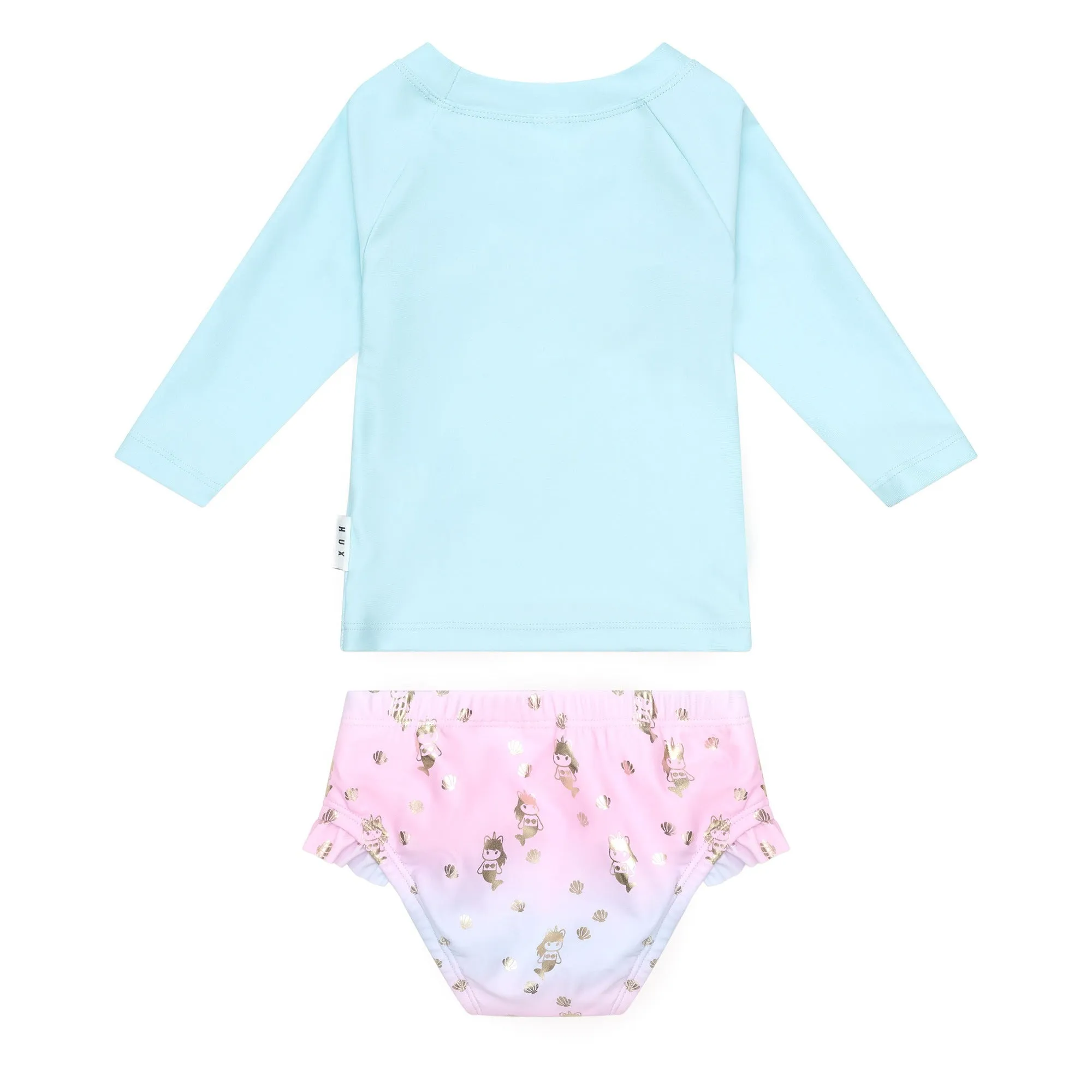 Huxbaby Mercorn Shell Swim Set - Iced Aqua/Multi