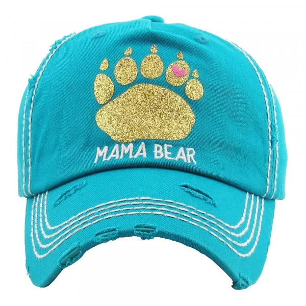 Mama BEAR Hats with Adjustable Back  Pink