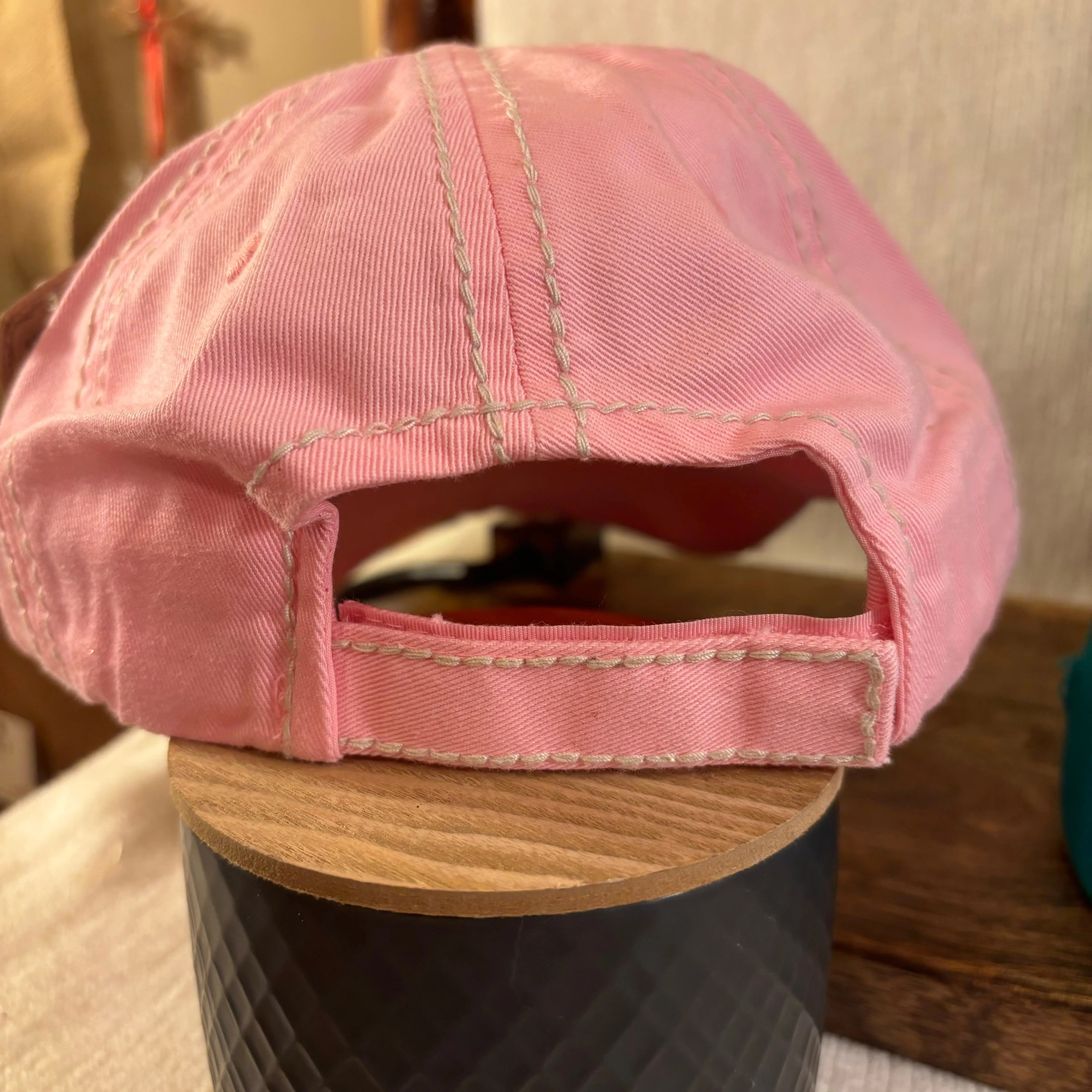 Mama BEAR Hats with Adjustable Back  Pink