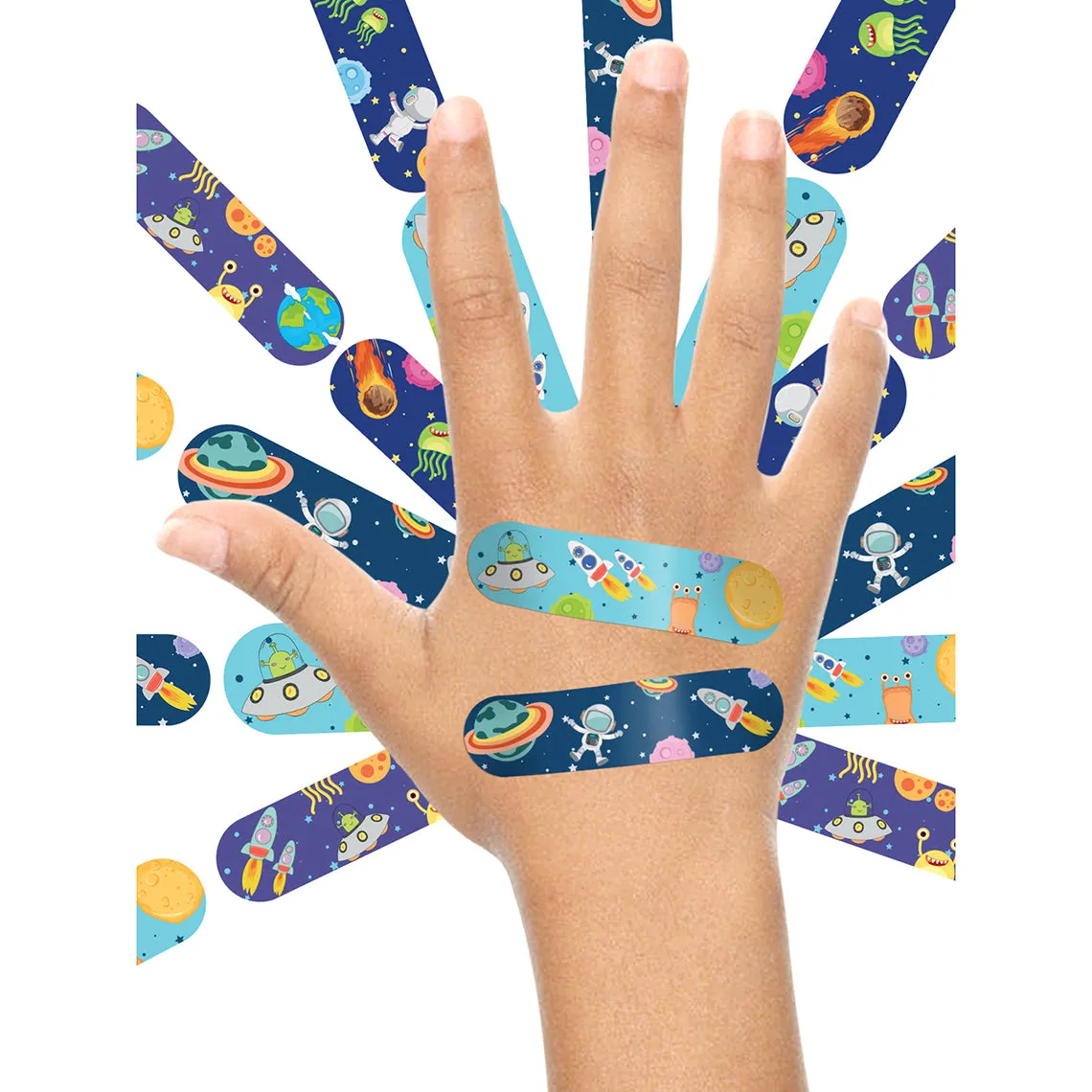 Ouchie Non-Toxic Printed Triple Combo (60 Pack) - Space Blue, Yellow, Blue