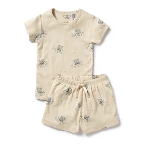 Wilson and Frenchy Little Bear Organic Pointelle Short Sleeved Pyjamas