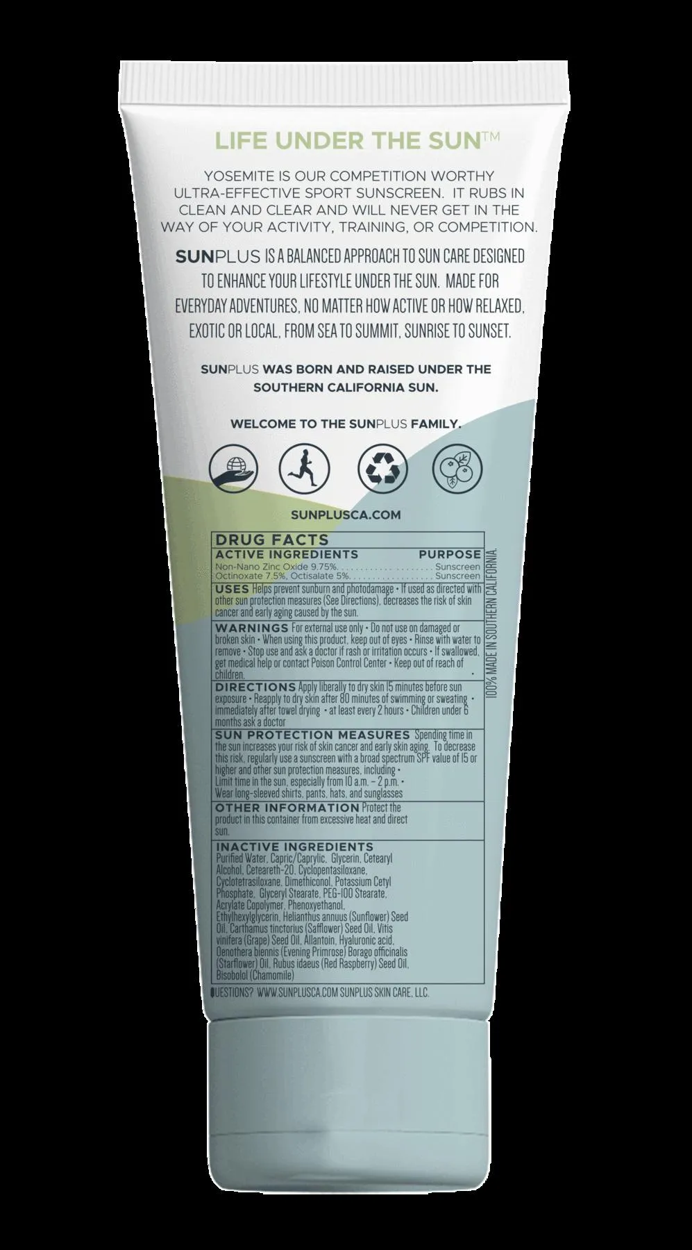 Yosemite Sunscreen - Sport Inspired